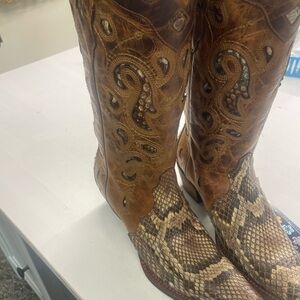 Corral Vintage Men’s Python Leather Western Boots Size 9M